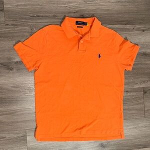 Polo by Ralph Lauren Vibrant Orange Polo Shirt Custom Slim Fit